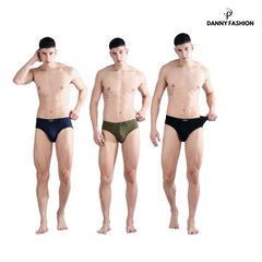 Mid Brief Combo pack of 3 (Navy Blue, Olive Green, Black)