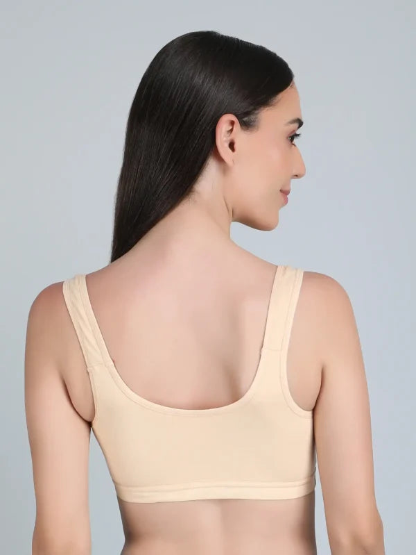 Medium Impact Padded Sports Bra in Skin Colour