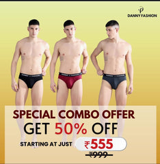 Danny Fashion Cotton Lycra Men’s Mid Outer Briefs – Combo Pack of 3 | Daily Comfort Fit
