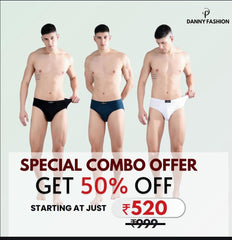 Danny Fashion Mens Breathable Inner Brief In Combo pack of 3