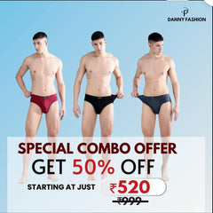 Danny Fashion Mens Breathable Inner Brief In Combo pack of 3