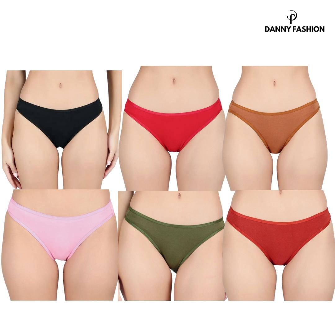 Low Waist Bikini Panty Pack of 6 in MultiColour