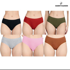 Mid Rise Hipster  Panty Combo pack of 6 (Multicolour)